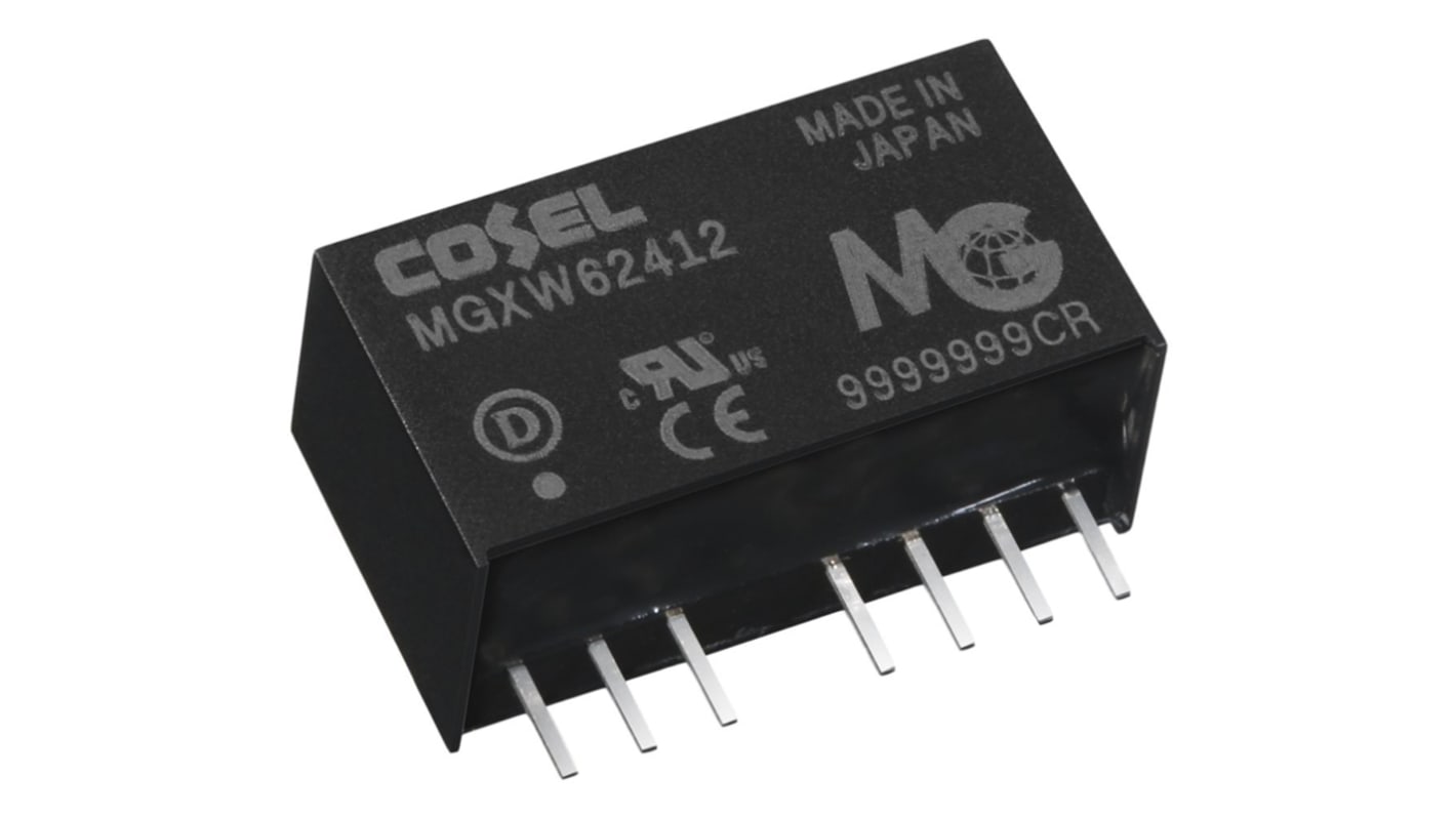 Convertisseur DC-DC Cosel, MGXW6, Montage traversant, 6W, 2 sorties, ±12V c.c., 250mA