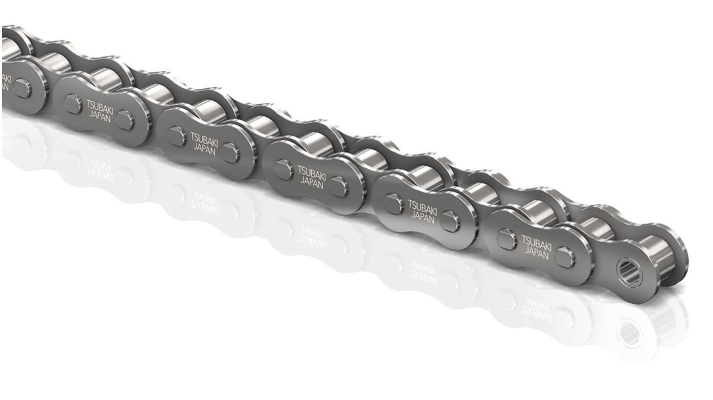 Tsubaki 08B-1 Simplex Roller Chain, 5m, SS, ISO 606 (DIN 8187)