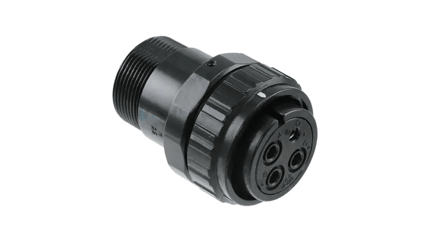 JAE Circular Connector, 4 Contacts, Plug, Female, IP67, JL10 Series