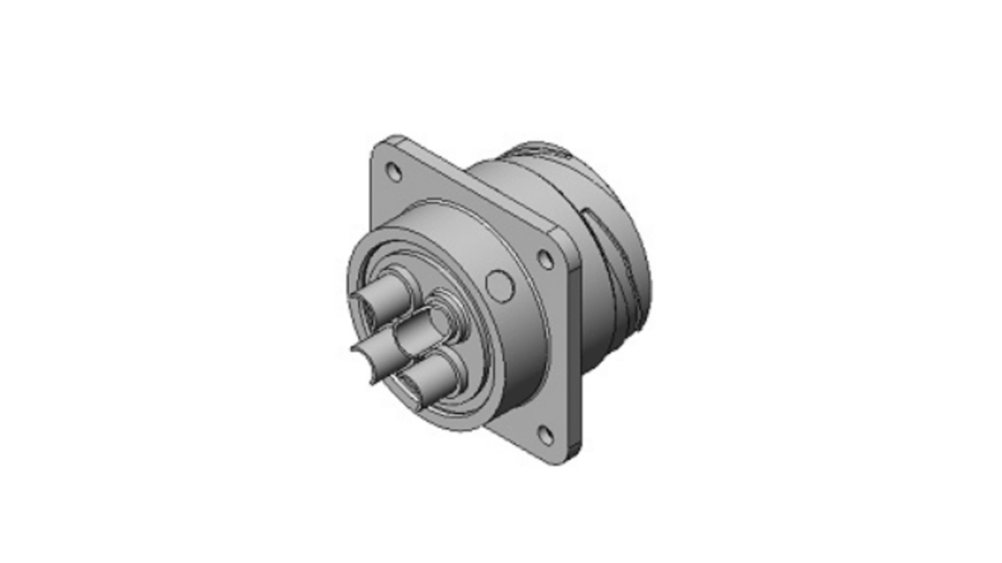 JAE Circular Connector, 4 Contacts, Panel Mount, Socket, Male, IP67, JL10 Series