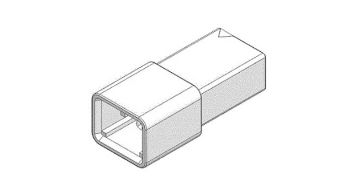 JAE, HB03 Male Connector Housing, 2.4mm Pitch, 2 Way, 1 Row