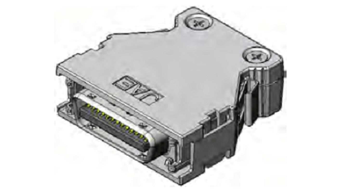 JAE DF02 36 Way Cable Mount D-sub Connector Plug, 1.27mm Pitch