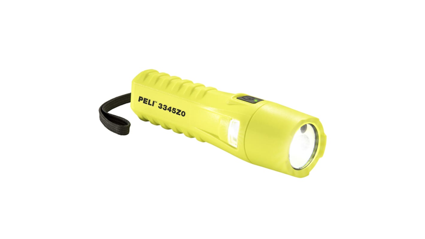 Peli ATEX LED Torch Yellow 115 (Flood) lm, 267 (Spot) lm, 184 mm