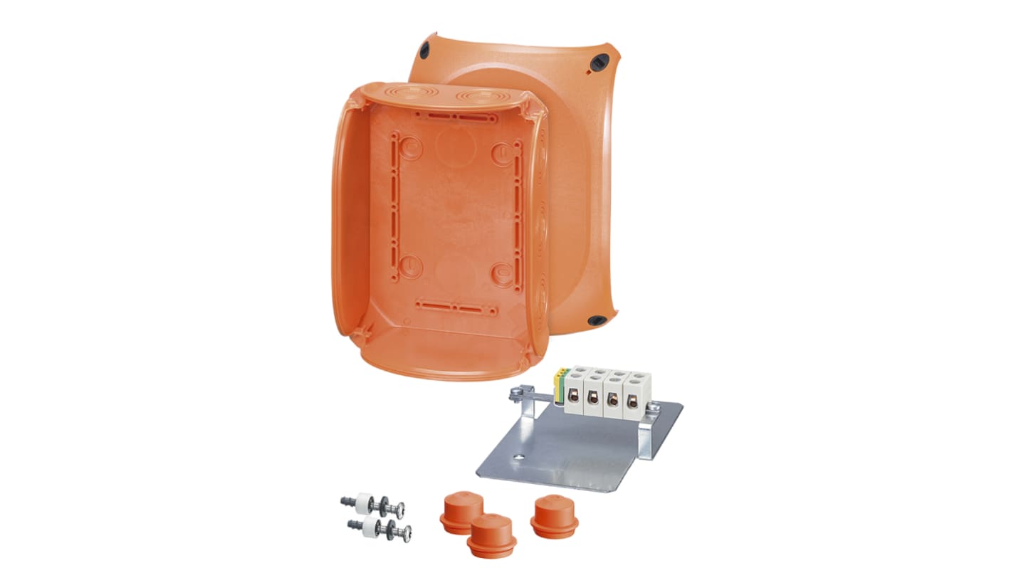 Caja de conexiones HENSEL FK1616, 3, 5, 76A, Policarbonato, Naranja, 155mm, 92mm, 210mm, 155 x 92 x 210mm, IP65, IP66