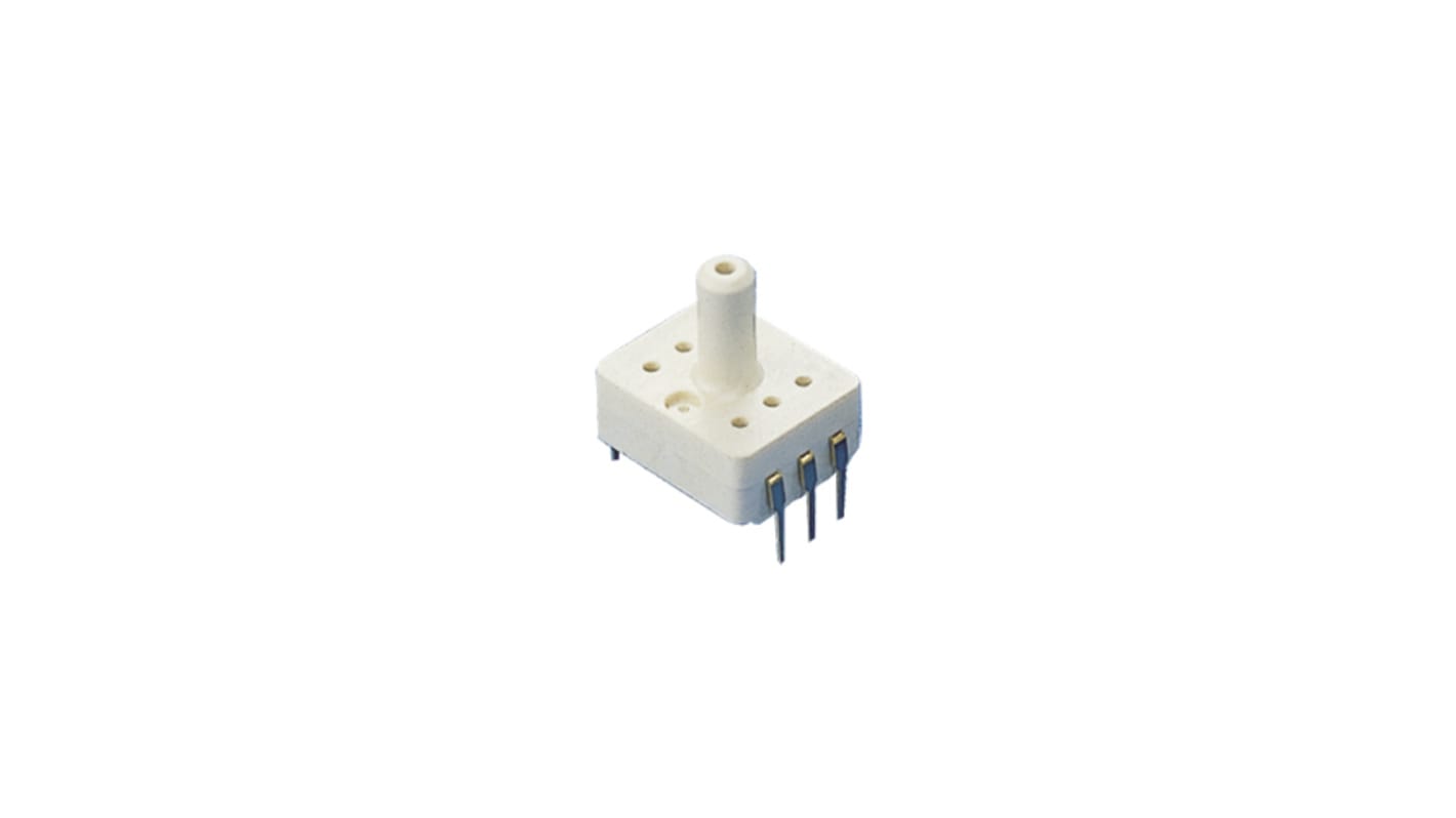 Nidec Components Pressure Transducer, 19.6kPa Operating Max, Through-Hole Mount, 6-Pin, 49kPa Overload Max, Dual in Line