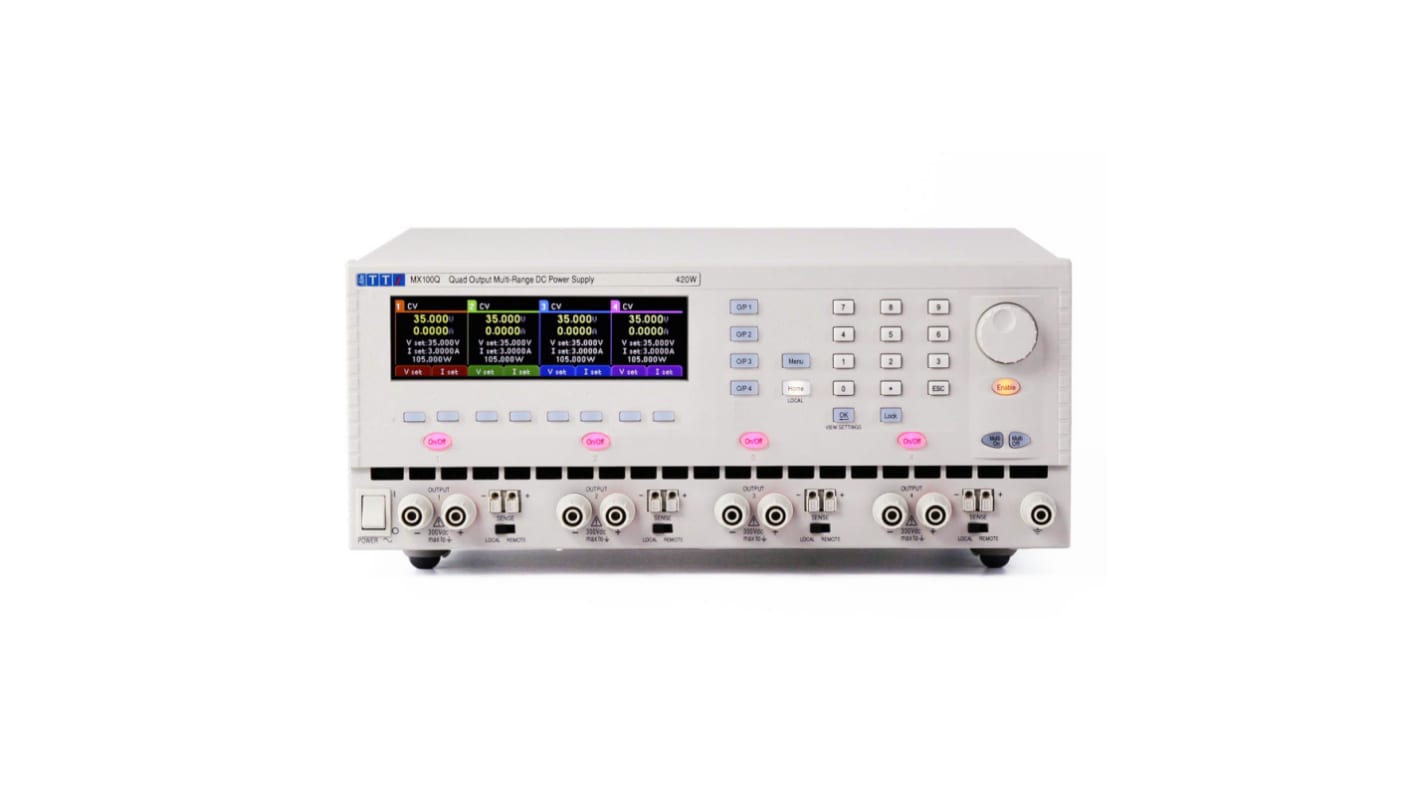 Aim-TTi MX100Q 4-Kanal Digital Labornetzgerät 420W, 0 → 35V / 0 → 3A