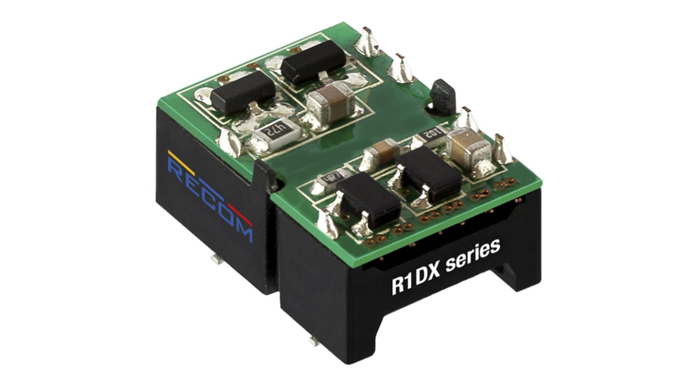 Recom R1DX DC/DC-Wandler 1W 5 V dc IN, ±5V dc OUT / ±100mA Oberflächenmontage 1kV dc isoliert