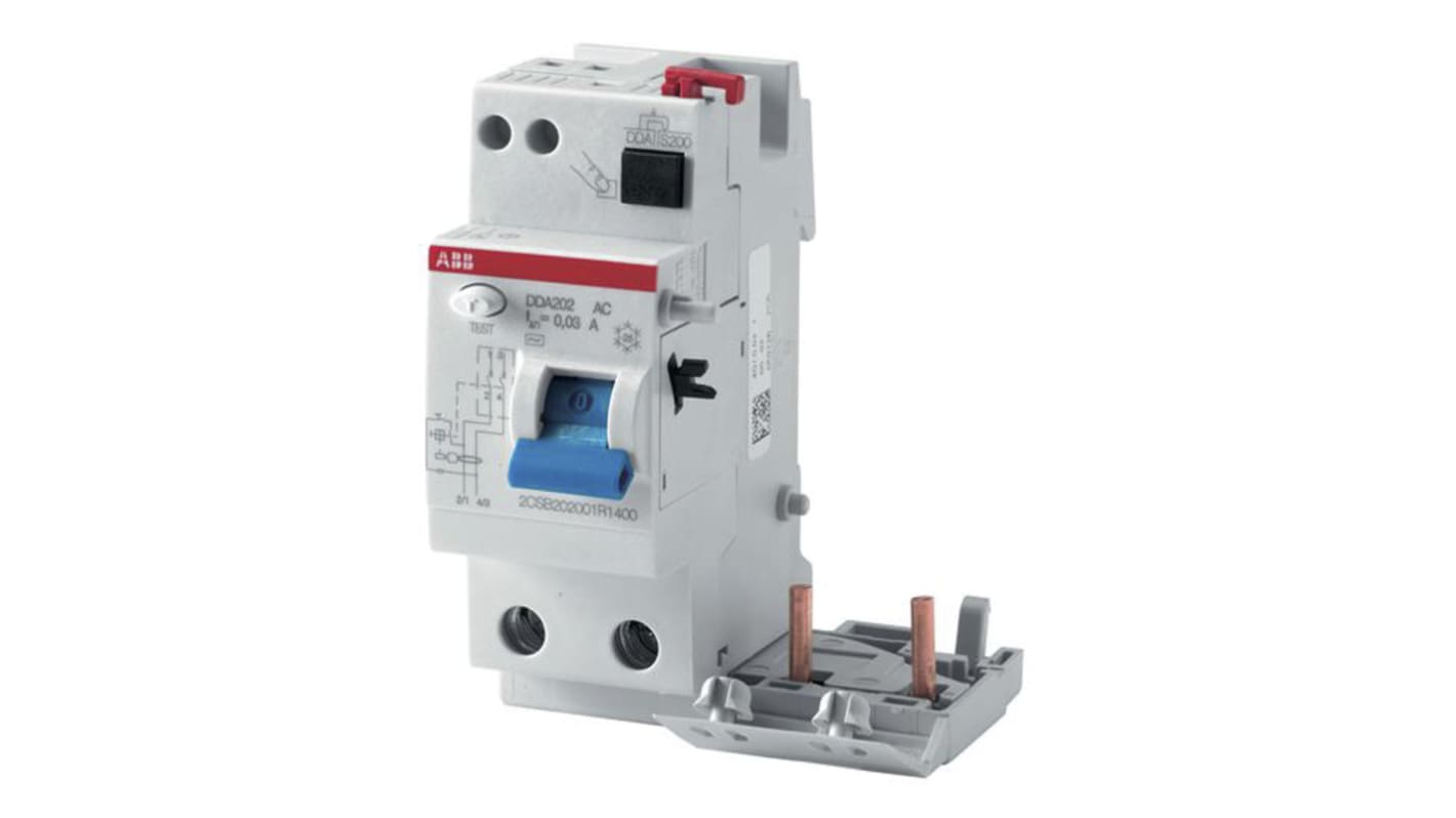 450541 | ABB DDA200 RCD, 25A, 2 Pole, 30mA, Type A | RS