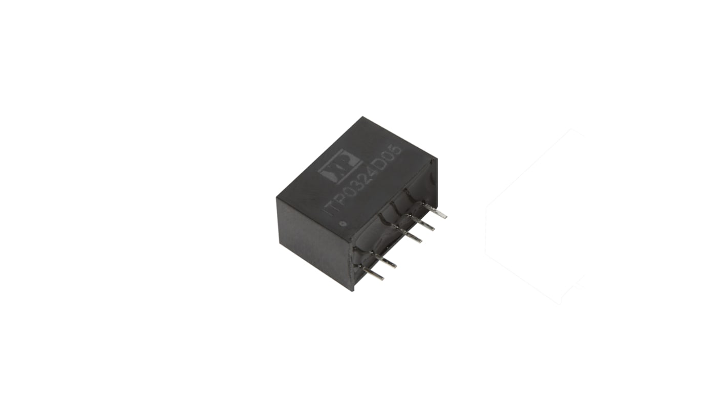 XP Power DC-DCコンバータ Vout：±5V dc 4.5 → 18 V dc, 3W, ITP0312D05