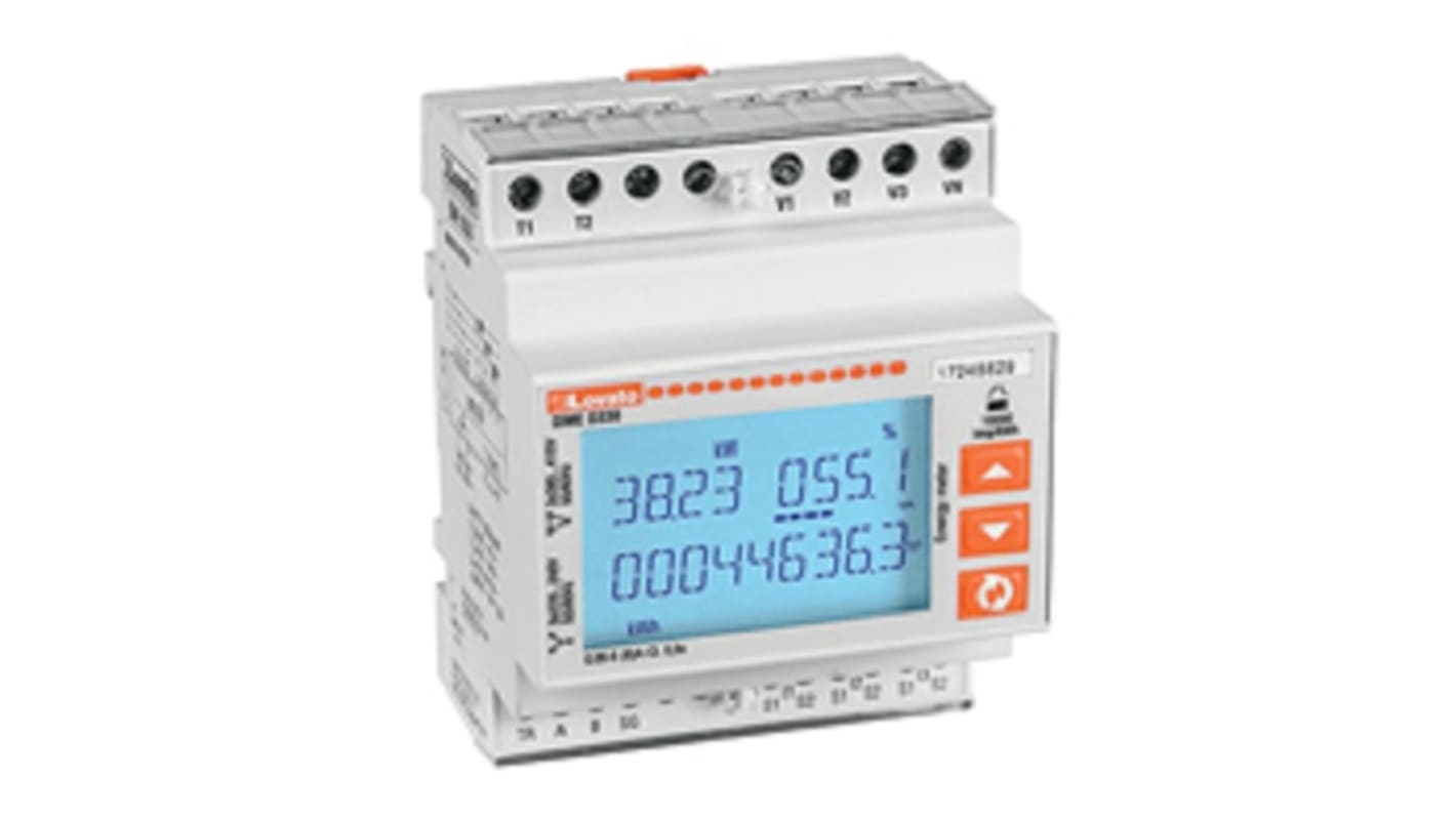 Medidor de energía Lovato serie DME, display LCD, precisión , Class B, 3 fases