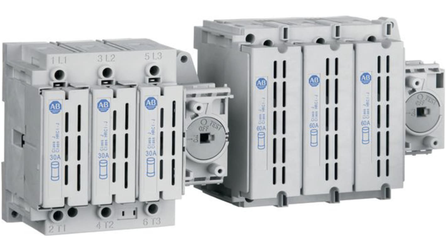 Interrupteur-sectionneur Allen Bradley Guardmaster 194R, 3P, 30A, 250 V dc, 600V c.a.