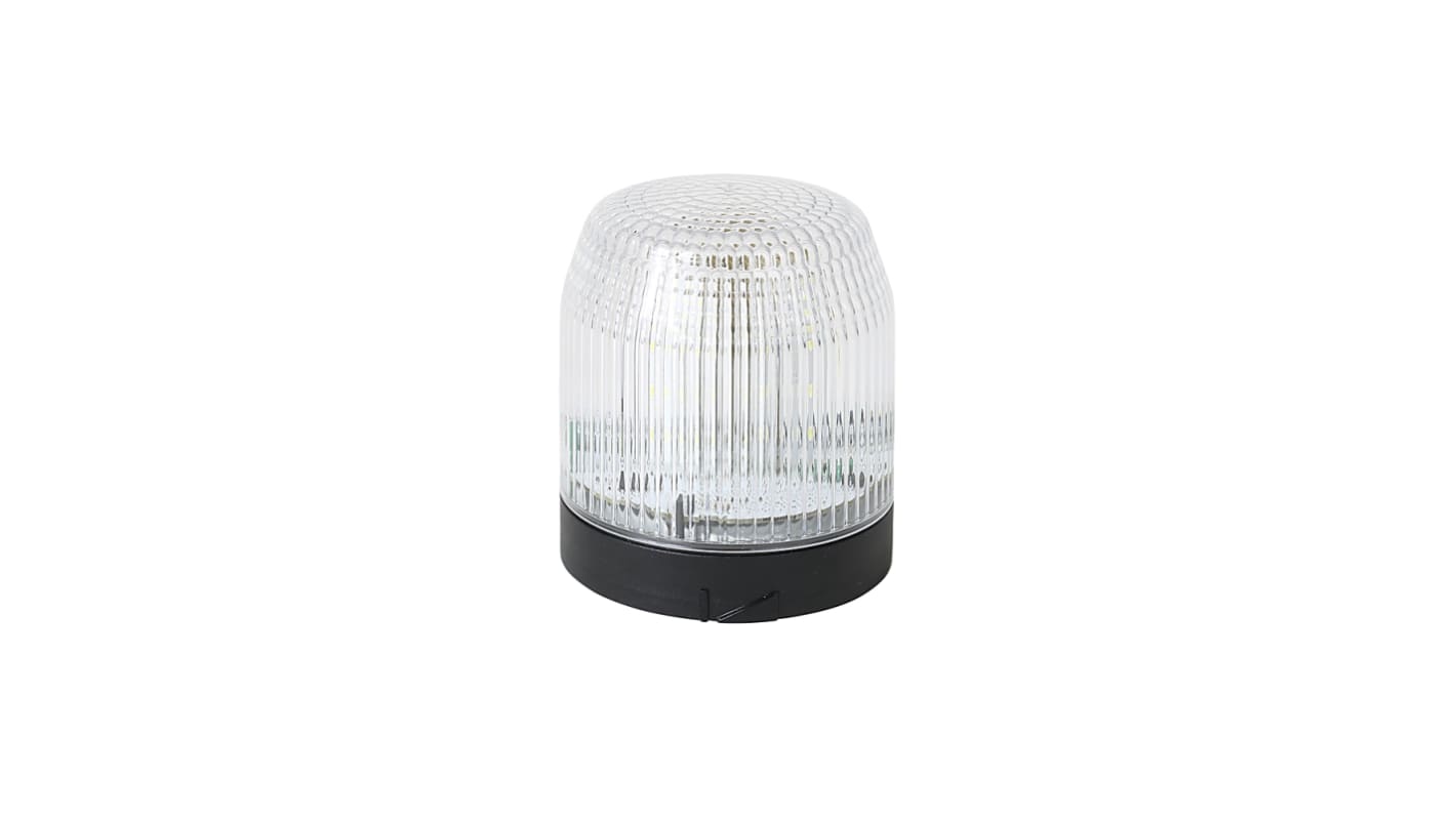 řada: 856T Maják barva čočky Bílá LED barva pouzdra Černá základna 70mm 24 V AC/DC