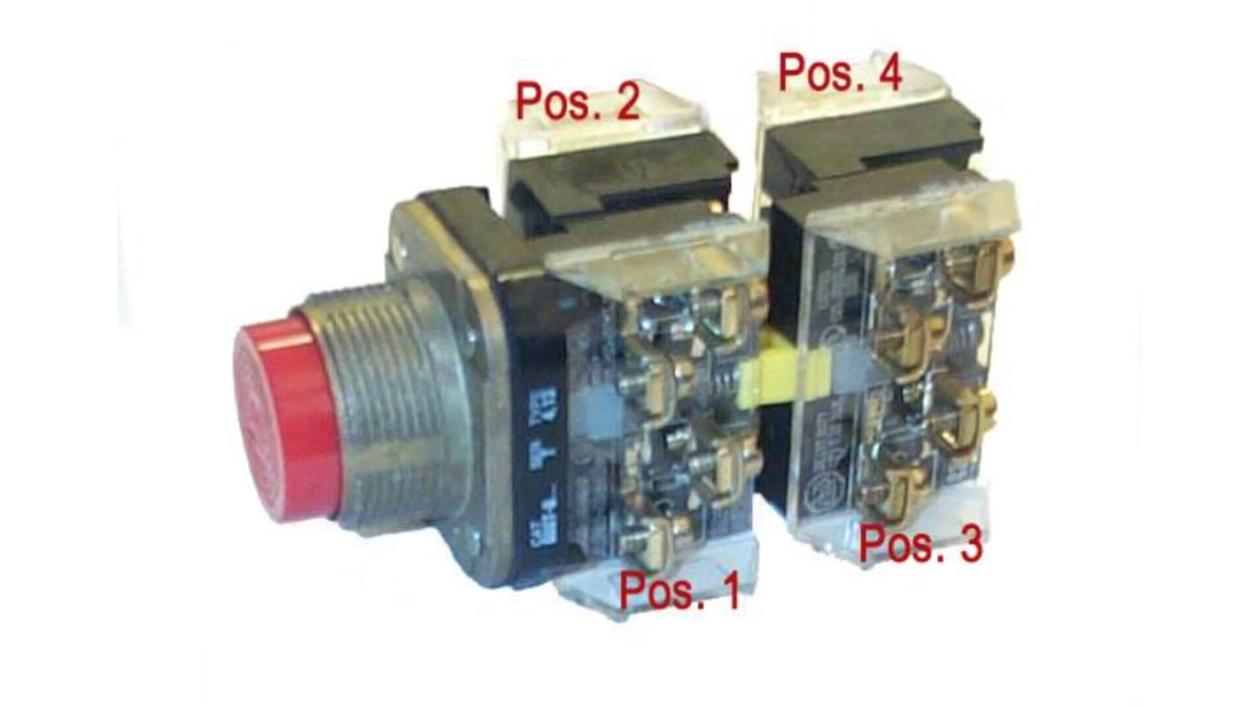 Pulsador Allen Bradley 800T, color de botón Negro, SPST, Montaje en Panel