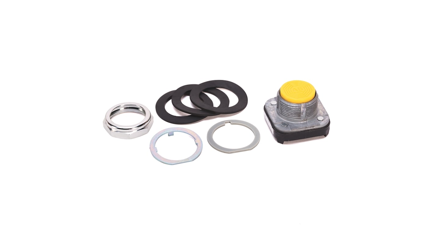 Allen Bradley 800T Series Yellow Momentary Push Button Head, 30mm Cutout, IP65