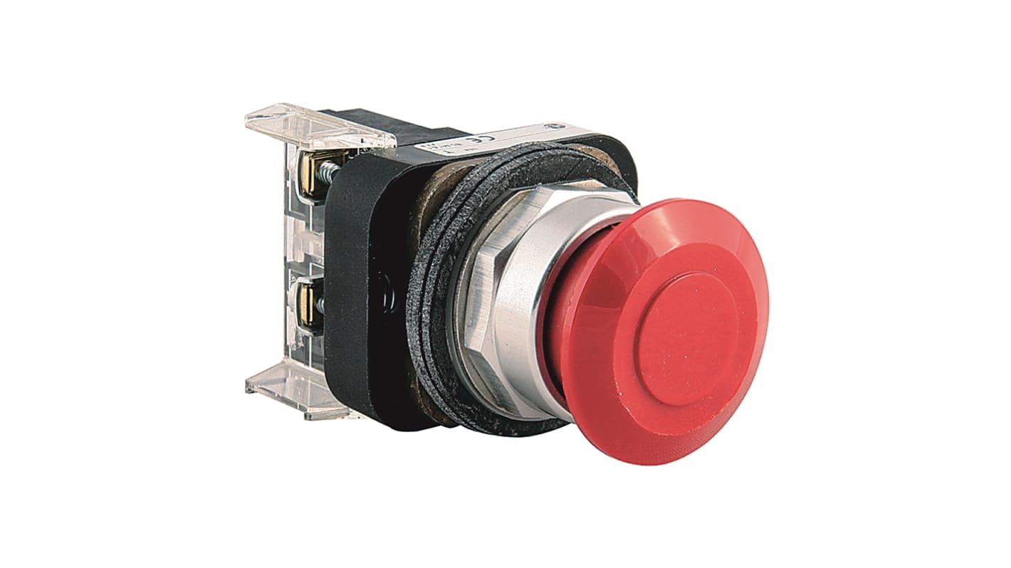 Tête de bouton poussoir Allen Bradley, 800T Rouge, Ø découpe 30mm, Pousser tirer