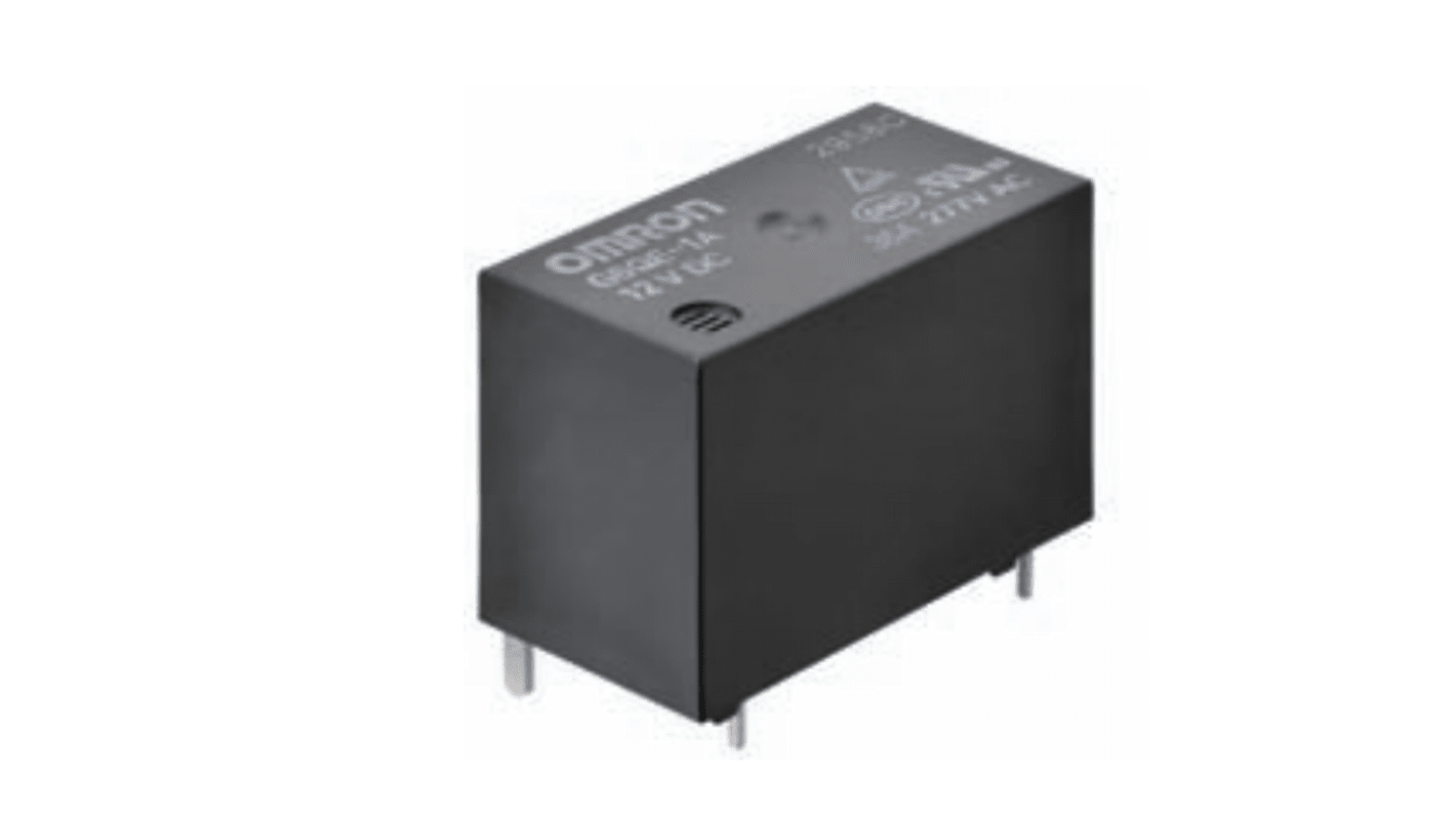 Omron PCB Mount Power Relay, 5V dc Coil, 36A Switching Current, SPST