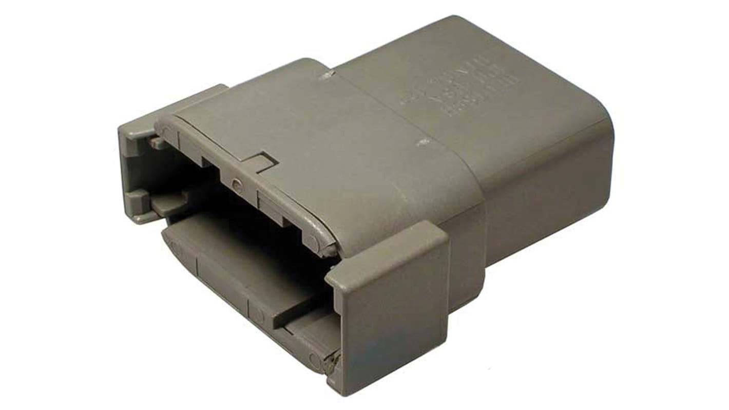 Conector de automoción Deutsch DTM Hembra de 12 vías en 2 filas, 7.5A, IP68