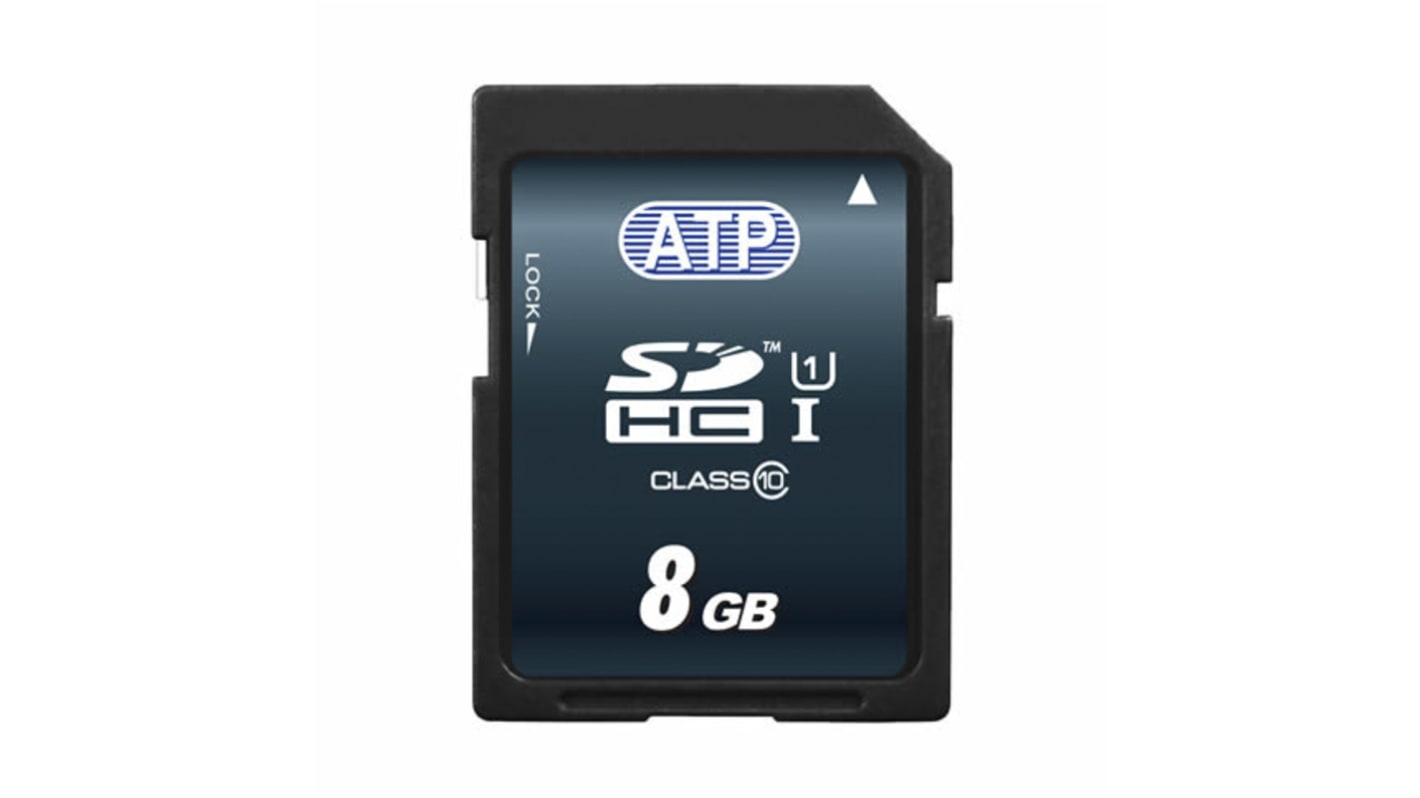 AF8GSD3WABXM ATP 8 GB Industrial SDHC SD Card, Class 10, UHS1 U1 RS