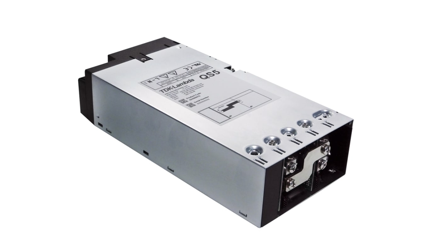 TDK-Lambda Switching Power Supply, QS5-600-48, 48V dc, 12.5A, 600W, 1 Output, 90 → 264V ac Input Voltage