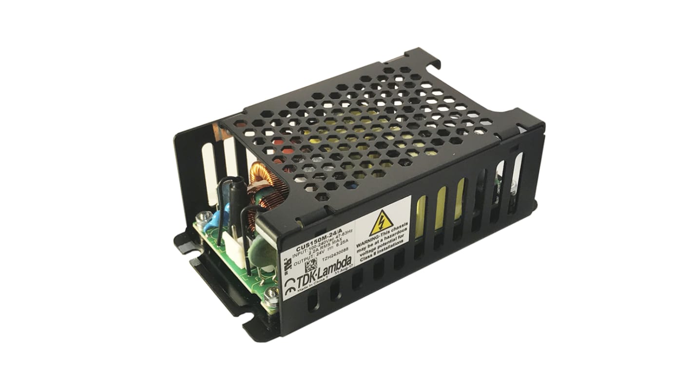 Alimentation à découpage, TDK-Lambda, CUS150M 150W, 1 sortie à 24V c.c. 6.25A