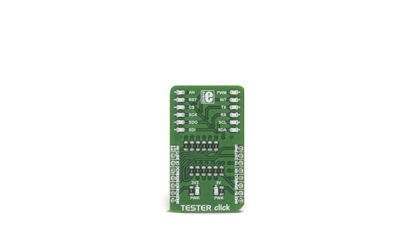 Kit de desarrollo, Tester Click para usar con Testing and Diagnostics of the MikroBUS™ Socket Pin States