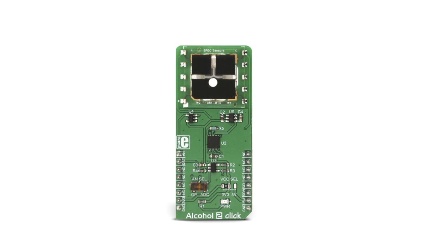 MikroElektronika Development Kit Alcohol Breath Testers, Atmospheric Ethanol Presence Detection Applications,