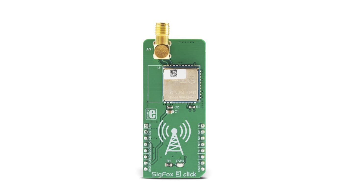 SigFox 3 click MikroElektronika MIKROE-3163, Fejlesztői készlet SN10-13