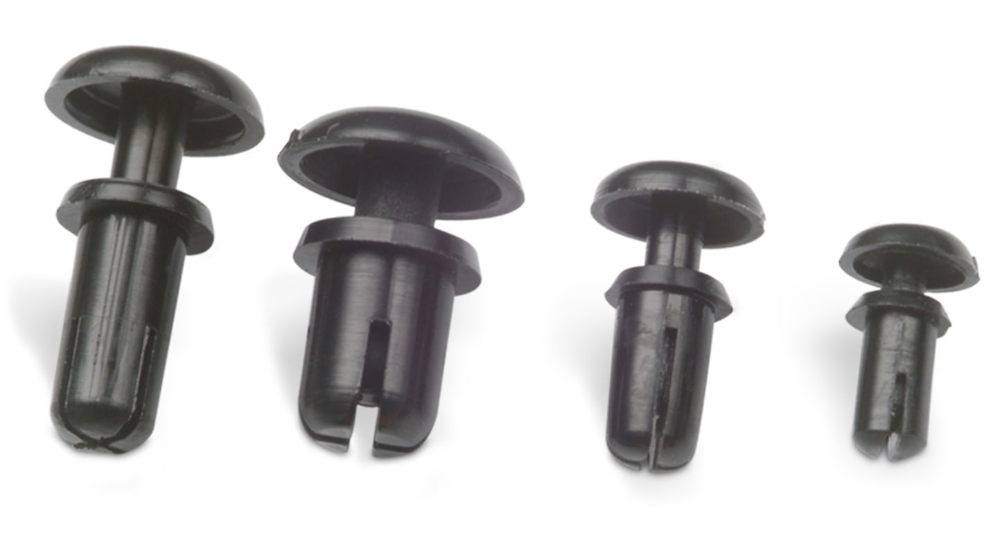 700974500, 9mm High Nylon Snap Rivet Support for 4mm PCB Hole, 8mm Base