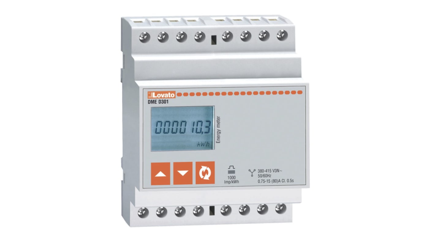 DMED305T2 Lovato 3 Phase LCD Energy Meter RS