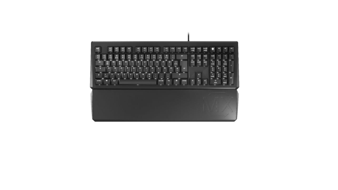 Klávesnice, Kabelová, Černá, USB QWERTY (Velká Británie) normální klávesy 105 x 25mm x 470mm Cherry