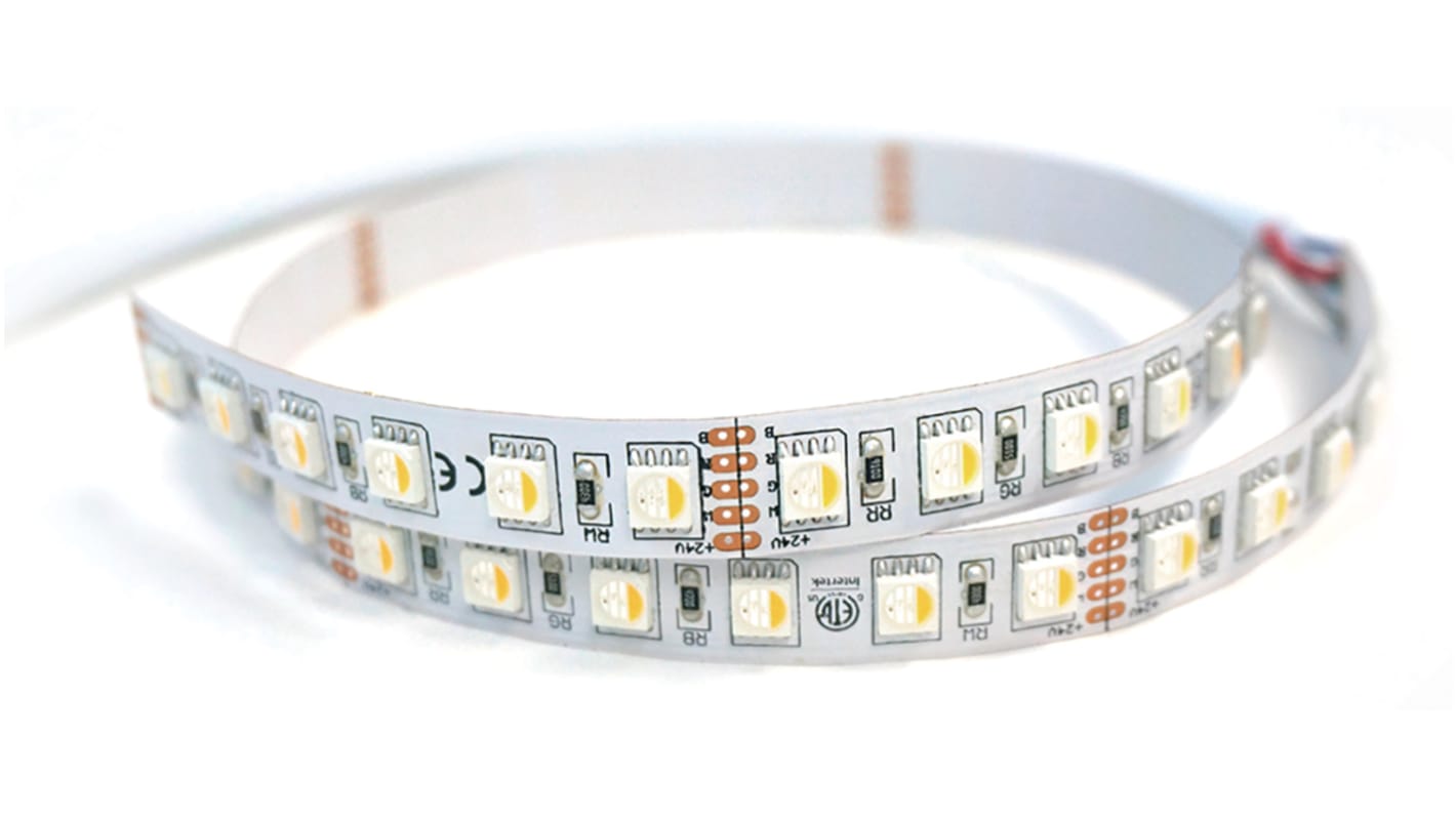 PowerLED 24V dc RGBW LED Strip Light, 4000K Colour Temp, 5m Length