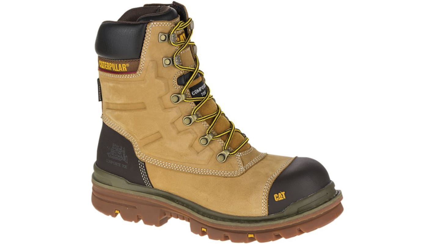 Botas de seguridad CAT, serie Premier de color Honey Reset, talla 41 SRC