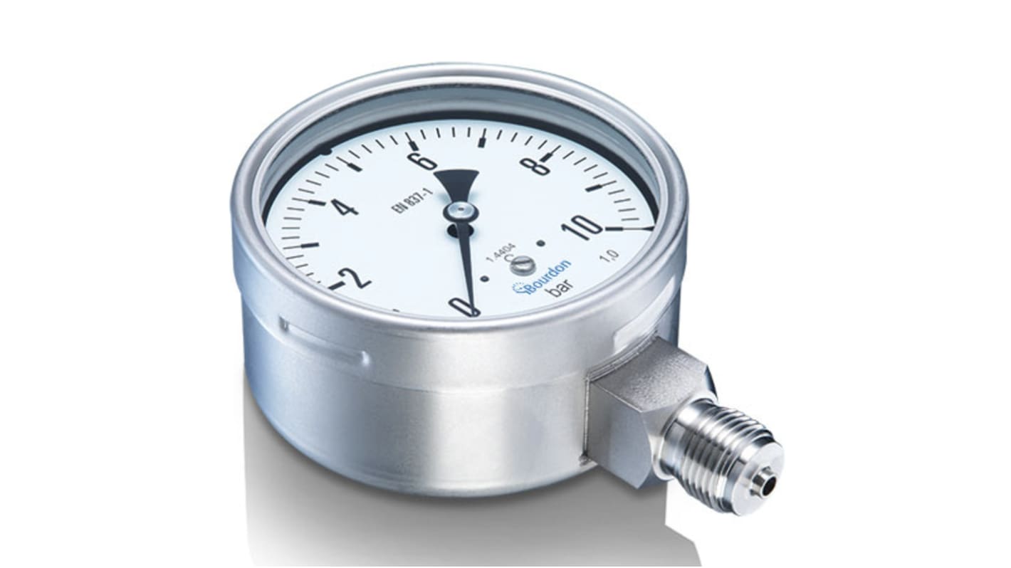 Bourdon Analogue Pressure Gauge 6bar Bottom Entry, MEX5D61B20, 0bar min.