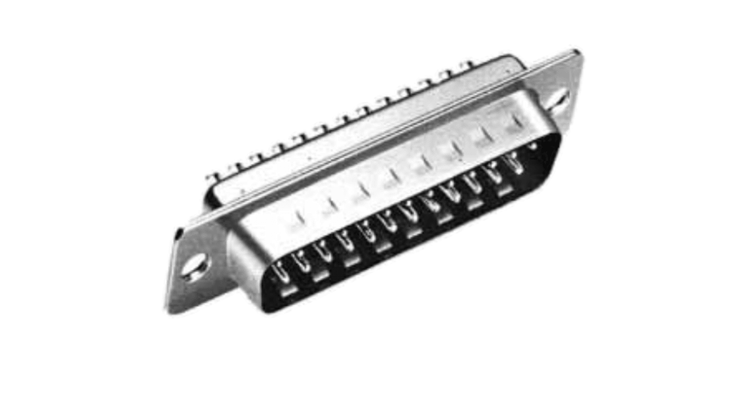 Hirose HD Sub-D Steckverbinder E Stecker, 9-polig / Raster 2.74mm, THT Lötanschluss