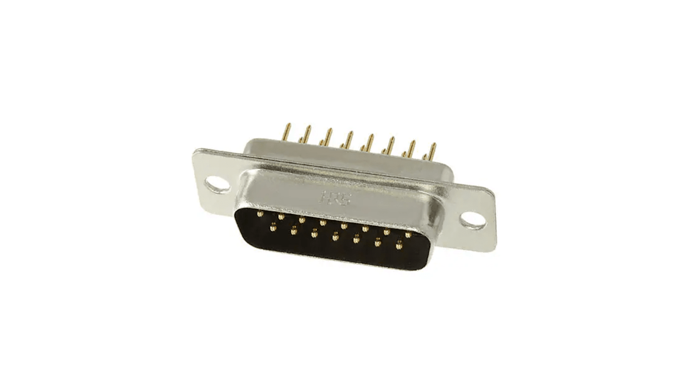 Hirose SD 15 Way Through Hole D-sub Connector Plug, 2.74mm Pitch