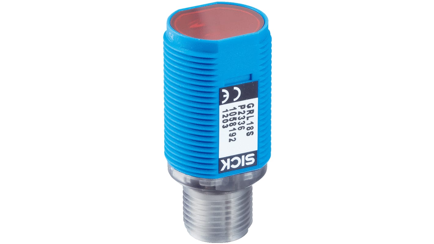 Sick GR18S zylindrisch Optischer Sensor, Reflektierend, Bereich 60 mm → 6 m, PNP Ausgang, 4-poliger