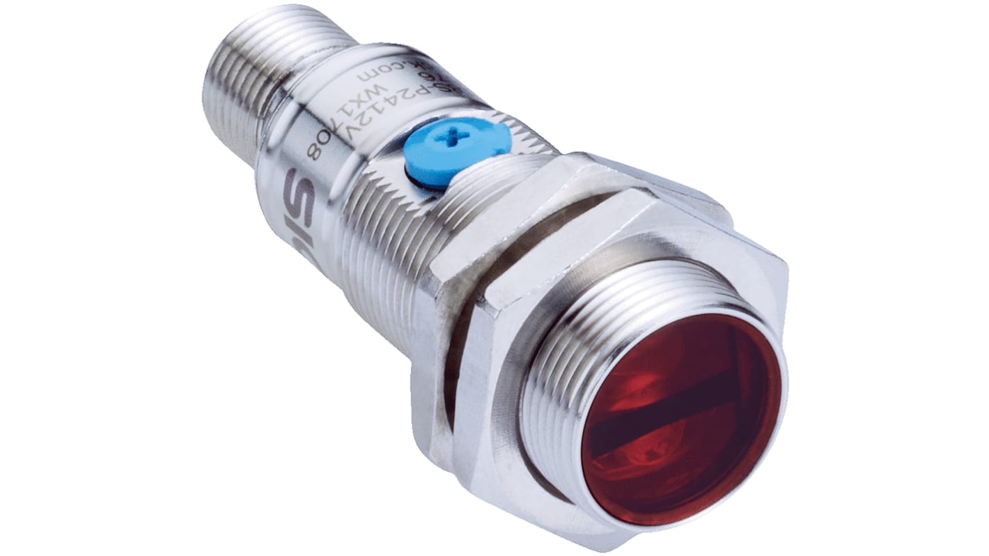 Sick Background Suppression Photoelectric Sensor, Barrel Sensor, 15 mm → 100 mm Detection Range