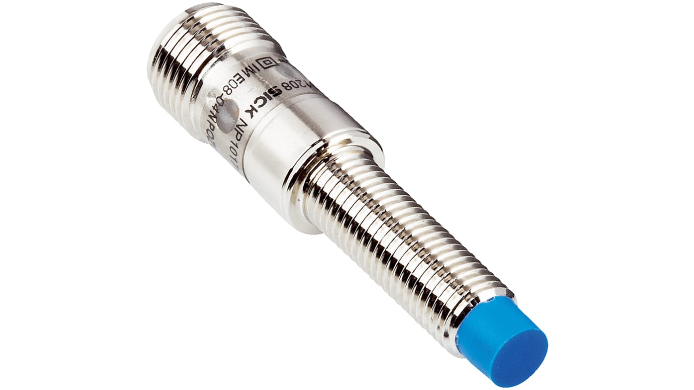 Sick Inductive Barrel-Style Proximity Sensor, M8 x 1, 6 mm Detection, PNP Output, 10 → 30 V dc, IP67