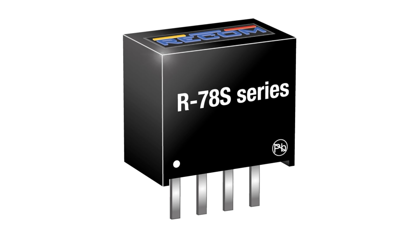 Recom R-78S Schaltregler, Eingang 0.65 → 3.3V dc / Ausgang 3.6V dc, 1 Ausg., 100mA, Durchsteckmontage