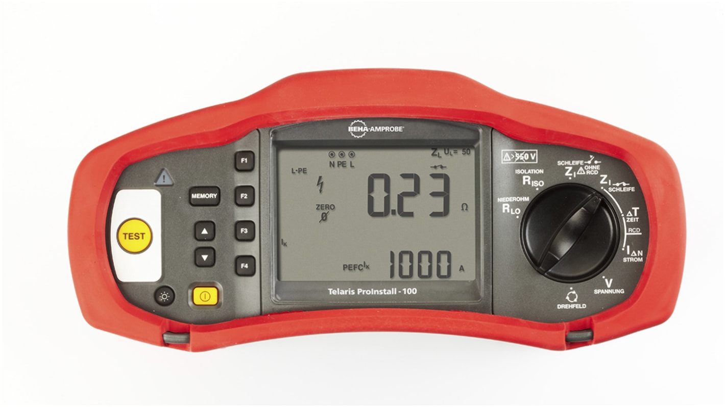 Beha-Amprobe PROINSTALL-100-EUR Electrical Tester, 1000V dc  , Earth Resistance Measurement With USB