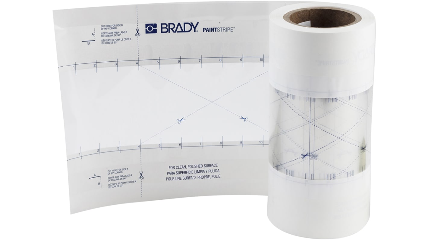 Pochoir en rouleau Brady, 101.6mm x 30.5m x 0.173mm