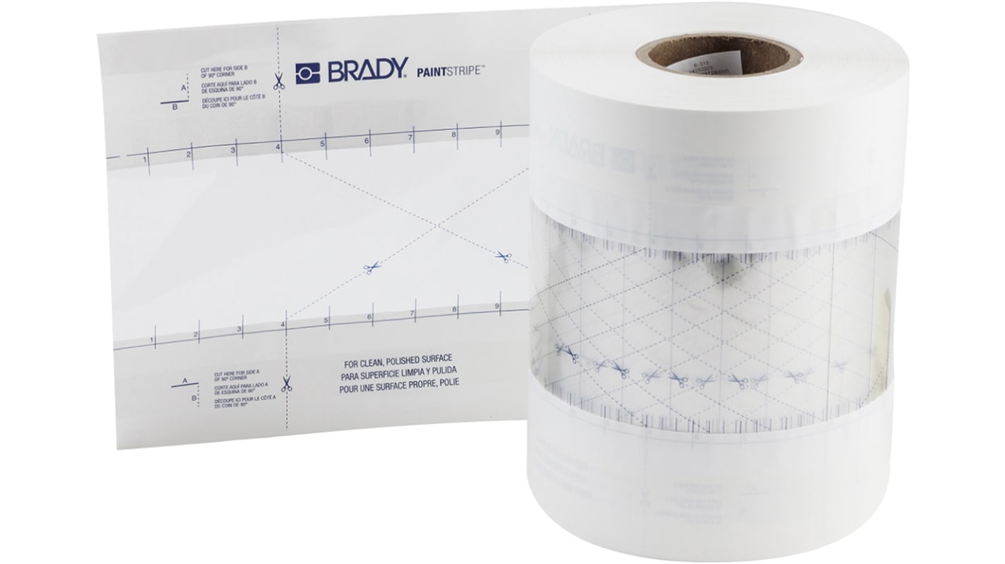 Cinta de marcado de suelos adhesiva Brady, 101.6mm x 152.4m