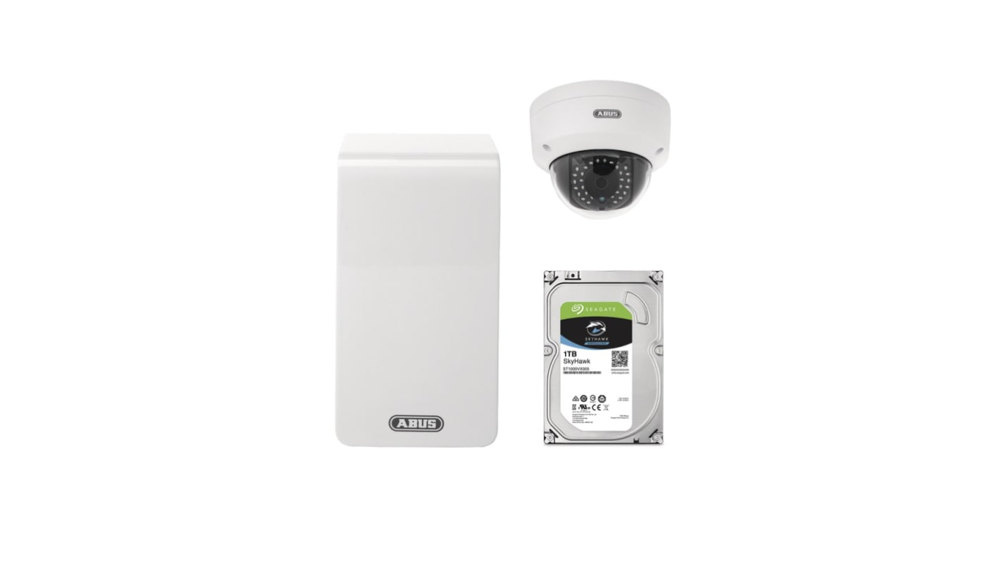 ABUS Indoor, Outdoor IR CCTV System, 6 Camera Connections