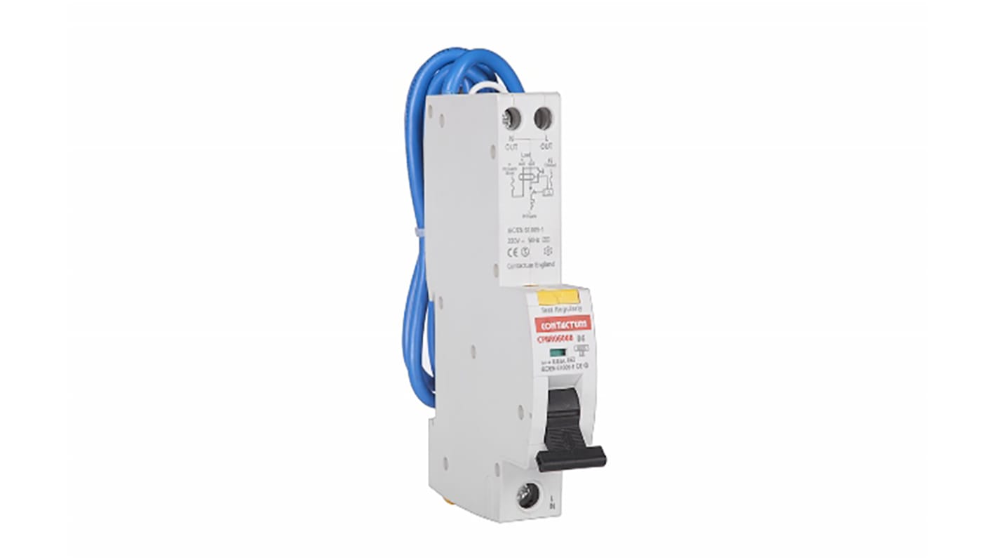 Contactum FI/LS-Schalter, 1-polig, 6 A, FI/LS-Schalter (RCBO)