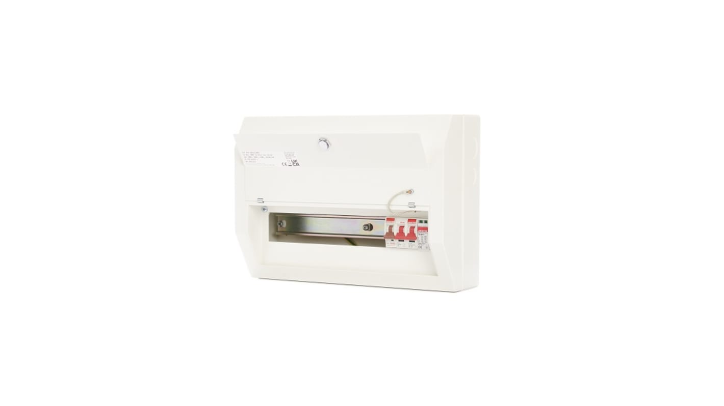 Contactum 12 Way Steel Consumer Unit, 100A Defender