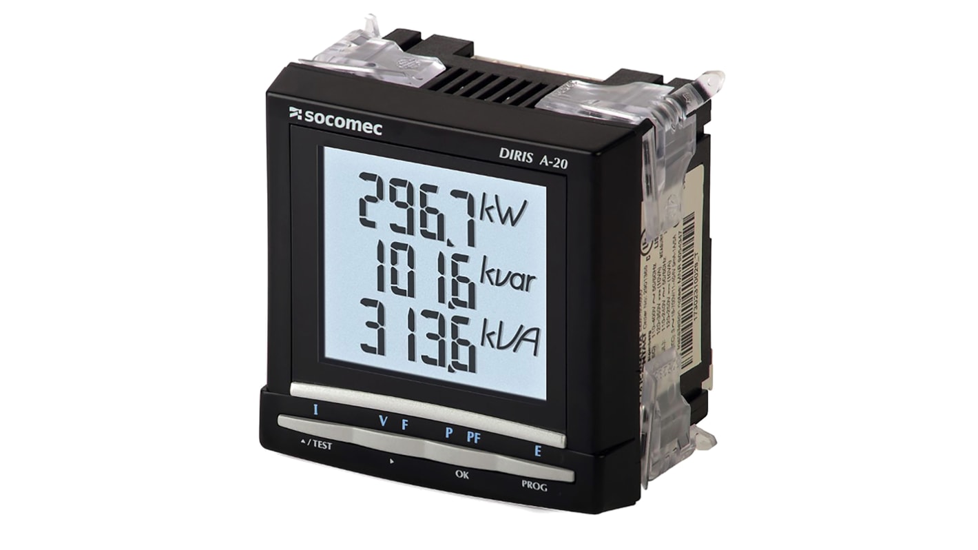 Socomec 1, 3 Phase Backlit LCD Energy Meter