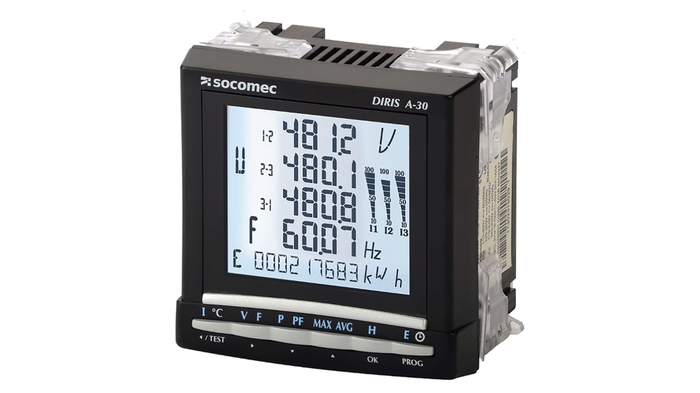 Miernik energii 1, 3 -fazowy Socomec 1039 (Voltage Between Phases) V ac, 11 (Current) kA, 600 (Voltage Between Phase