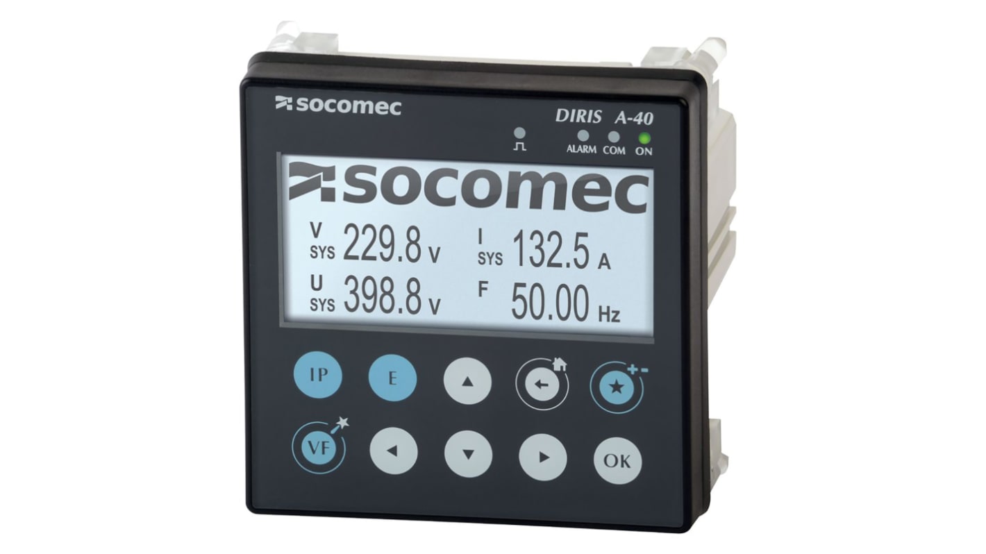 Medidor de energía Socomec serie DIRIS A40, display Digital, precisión Clase 0.02, Clase 0.2, Clase 0.5, Clase 1, Clase