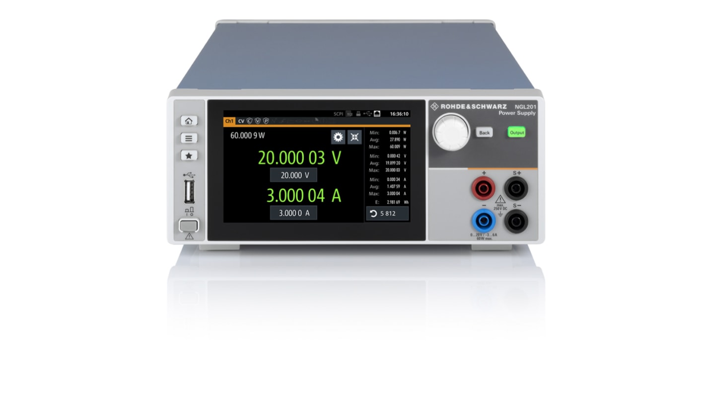 Rohde & Schwarz NGL201 Digital Labornetzgerät 60W, 0 → 20V / 6A