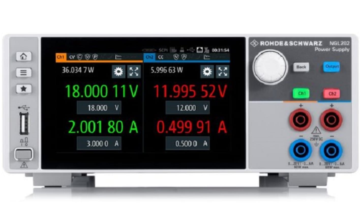 Rozhraní IEEE-488 pro Řada R&S®NGL200 - velmi přesný zdroj a chladič napájení Rohde & Schwarz